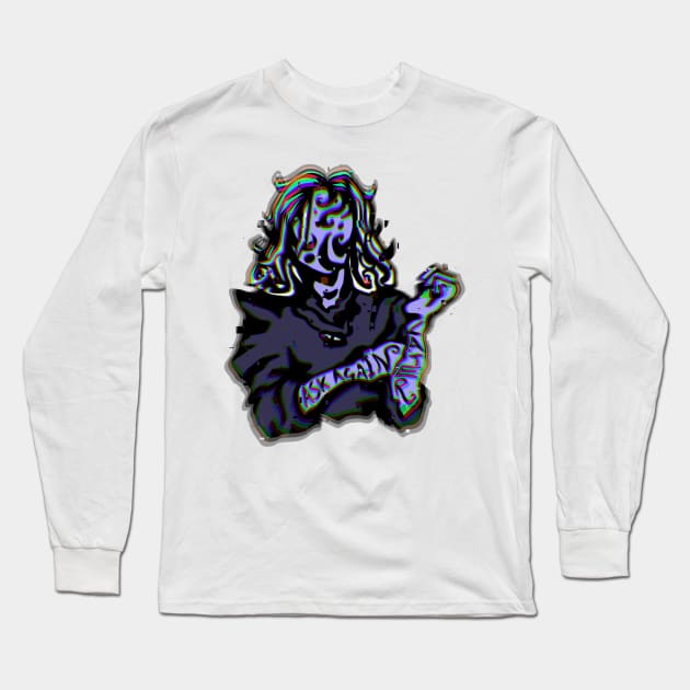 Ask Again Later. Glitchcore Cloud Purple Long Sleeve T-Shirt by TheDoodlemancer